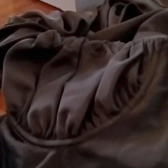 Silky Black Mini Dress - Picture 4 of 4